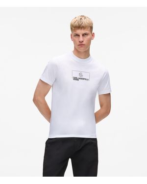 KL Jeans Schmal Geschnittenes T-Shirt Mit Logo - Weiß