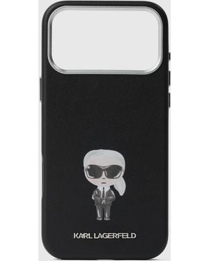 KARL LAGERFELD Ikon Pu Leather Iphone 17 Pro Max Case - Black