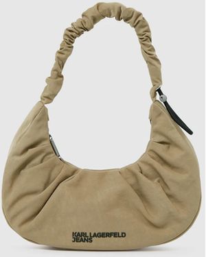 KL Jeans Gathered Small Hobo Bag - Natural