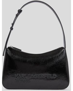 Karl Lagerfeld Sac Porté Épaule En Simili Cuir - Noir