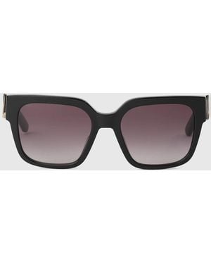 KARL LAGERFELD Monogram Square Sunglasses - Black