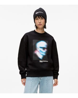 KL Jeans Digitized Karl Sweatshirt - Black