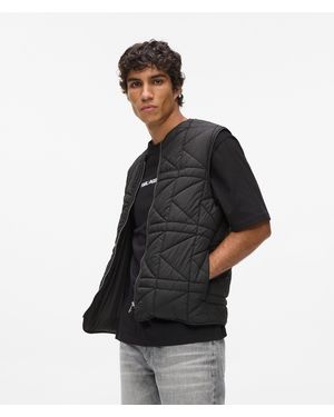 KARL LAGERFELD Lightweight Packable Gilet - Black