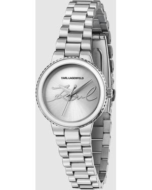 Karl Lagerfeld Signature Round Watch - White