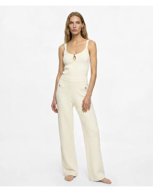 KARL LAGERFELD Fluffy Loungewear Trousers - White
