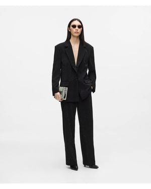 KARL LAGERFELD Rhinestone Tailored Trousers - Black