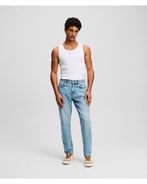 KARL LAGERFELD Logo Tapered Jeans - Blue