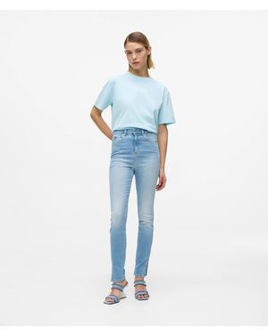KL Jeans Split-Hem High-Rise Skinny Jeans - Blue