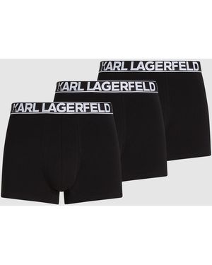 KARL LAGERFELD Bold Logo Trunks – 3-Pack - Black