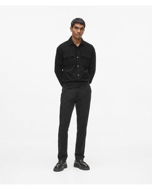 KARL LAGERFELD Classic Chino Trousers - Black