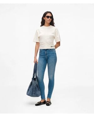 KL Jeans Jeans Skinny Délavé Taille Haute, Femme, Taille - Bleu