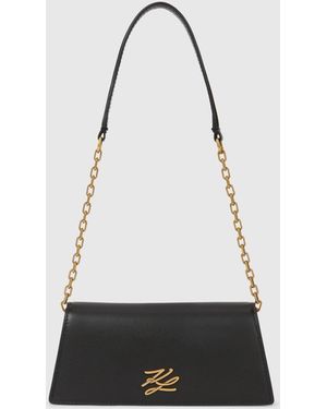 KARL LAGERFELD K/Autograph Mini Flap Shoulder Bag - White