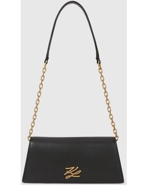 KARL LAGERFELD K/Autograph Mini Flap Shoulder Bag - White