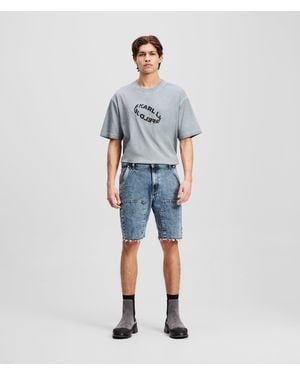 KL Jeans Carpenter-Denim-Shorts - Blau