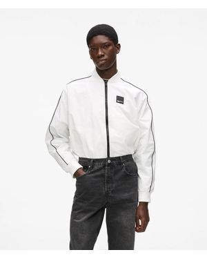 KL Jeans Lightweight Bomber Jacket - White