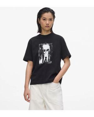 KL Jeans Regular‑Fit Karl Portrait T-Shirt - Blue