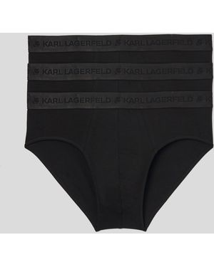 Karl Lagerfeld Premium Karl Logo Brief – 3 Pack - Red