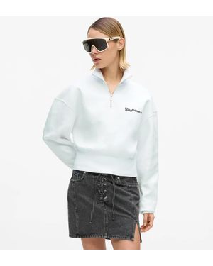 KL Jeans Half Zip Sweatshirt - White