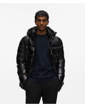 KARL LAGERFELD Hooded Padded Parka - Black
