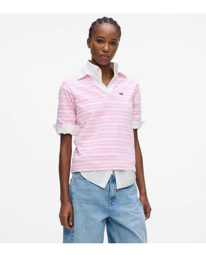 KARL LAGERFELD Ikon Stripe Polo Shirt, Multicoloured