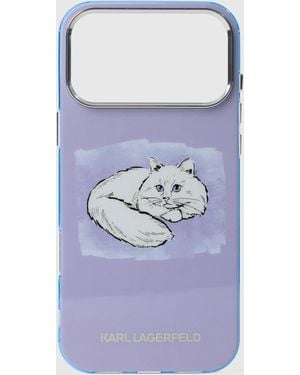 KARL LAGERFELD Choupette Iphone 17 Pro Case - Purple