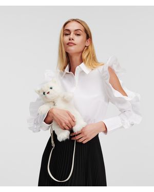 KARL LAGERFELD Choupette Crossbody Bag - White