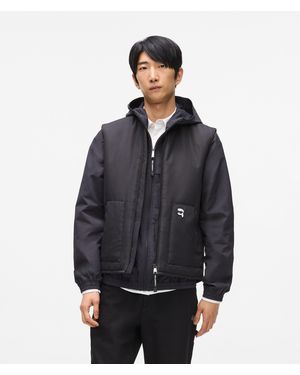KARL LAGERFELD Ikon Padded Gilet - Blue