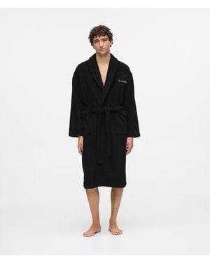 KARL LAGERFELD Terry Bathrobe - Black