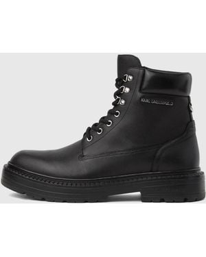 KARL LAGERFELD Miles Work Boot - Black