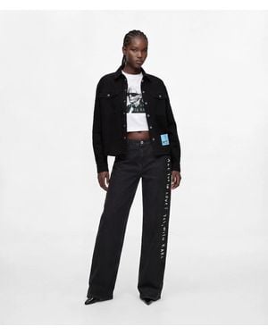 KL Jeans Klj X Pietro Terzini Wide-Leg Jeans - Black