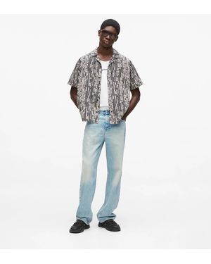 KL Jeans Acid Wash Relaxed Jeans - Blue