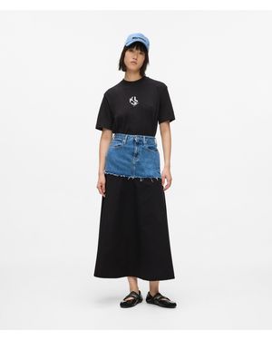 KL Jeans Denim Panel Maxi Skirt, Multicoloured - Blue