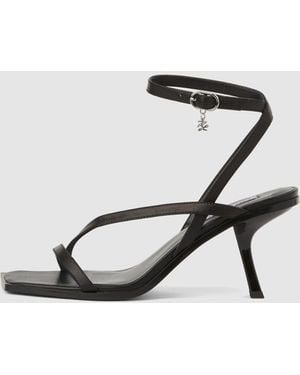 KARL LAGERFELD Karmel Heeled Ankle Strap Sandals - Black
