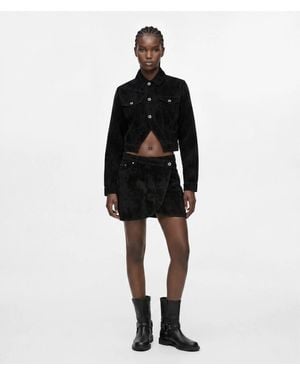 KL Jeans Minirock Aus Samt-Jeans, Damen, Größe - Schwarz