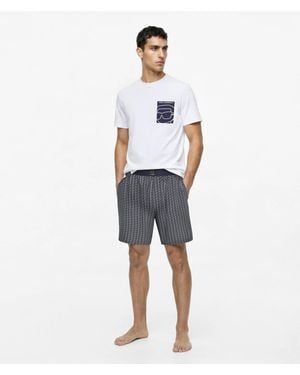 KARL LAGERFELD Ikon Short Pyjama Set - White