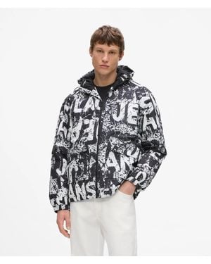 KL Jeans All-Over Logo Padded Jacket - Multicolour