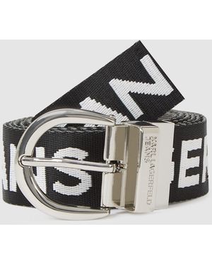 KL Jeans Reversible Webbing Belt - White