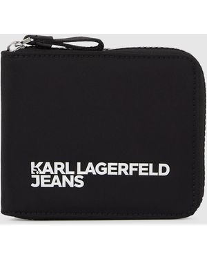 KL Jeans Nylon Logo Wallet - Black