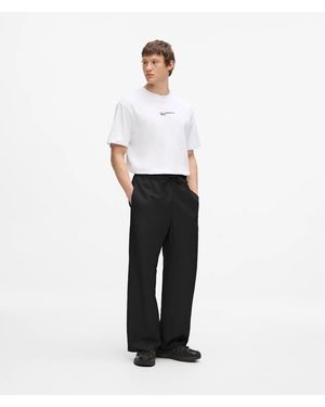 KL Jeans Linen Blend Trousers - Black