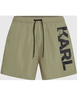 KARL LAGERFELD Logo Short Boardshorts - Green