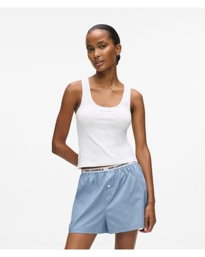 Karl Lagerfeld Tank Top And Shorts Pyjama Set - White