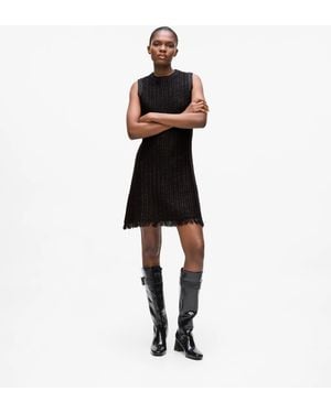 KARL LAGERFELD Textured Knit Dress - Black