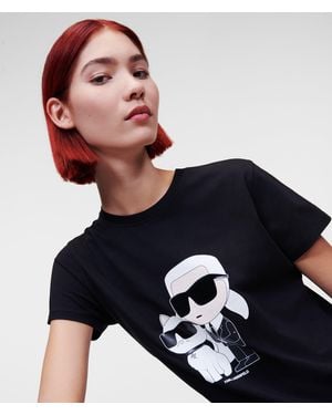 Karl Lagerfeld Ikon Karl & Choupette T-shirt - Black