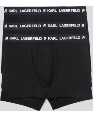 KARL LAGERFELD Logo-Waistband Boxers (Pack Of Three) - Black