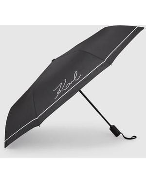 KARL LAGERFELD K/Signature Rope Small Umbrella - Black