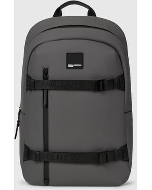 KL Jeans Coated Technical-Leather Backpack - Black