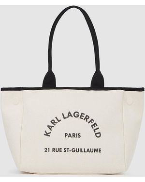 KARL LAGERFELD Rue St-Guillaume Transformable Tote Bag - White