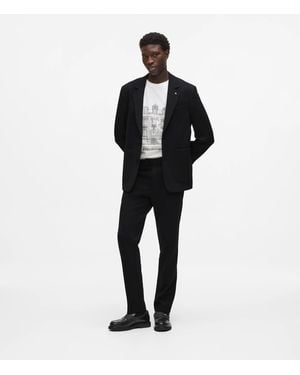 KARL LAGERFELD Tailored Punto Trousers - Black