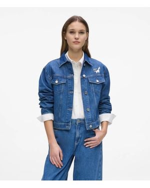 KARL LAGERFELD Ikon Choupette Denim Jacket - Blue