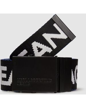 KL Jeans Reversible Webbing Belt - Black